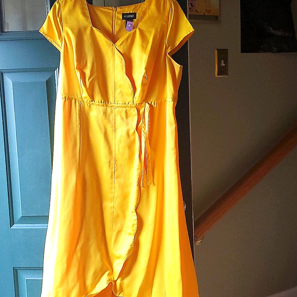 STUNNING Yellow/Gold Length Dress/ Size 20 W